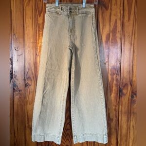 Faherty Wide-Leg Jeans in Tan Women’s size 25